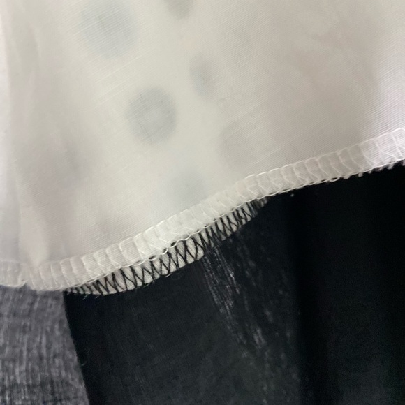 Y Apparel black on cream circular geometric print sundress  SZ  L - Picture 6 of 9